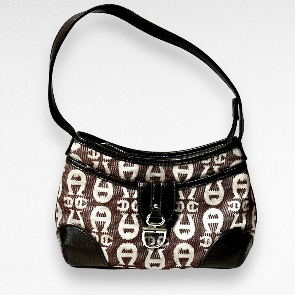 Etienne Aigner Leather Logo Shoulder Bag Vintage Original